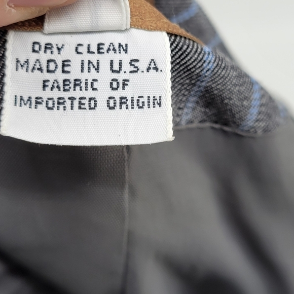 Saville Womens Blazer/Jacket Gray With Blue Stripes Size 24W - Picture 7 of 8